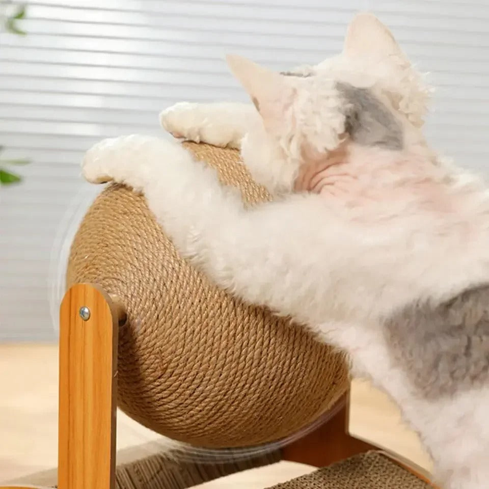 WoodPlay Scratcher™ – 2-in-1 Holz-Kratzball für Katzen