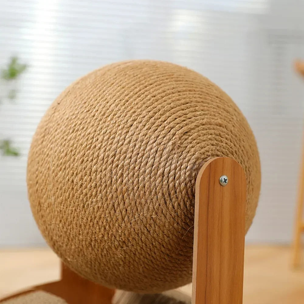 WoodPlay Scratcher™ – 2-in-1 Holz-Kratzball für Katzen