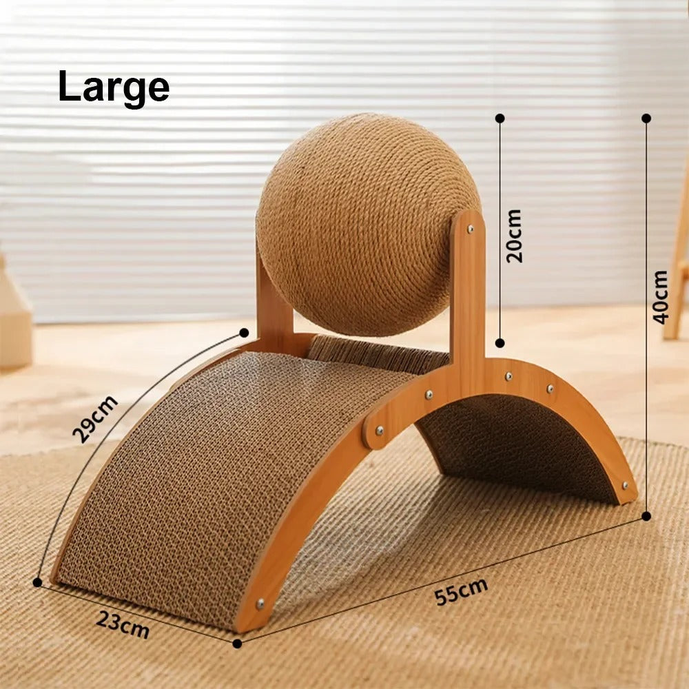 WoodPlay Scratcher™ – 2-in-1 Holz-Kratzball für Katzen