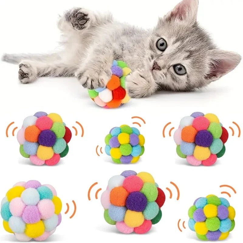 FunBalls™ Set – 3/60 Stück Bunte Spielbälle mit Glöckchen