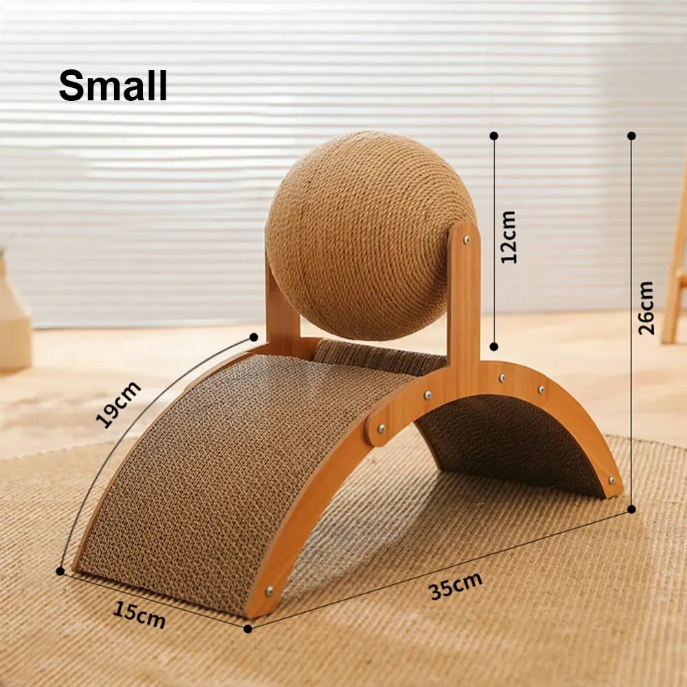 WoodPlay Scratcher™ – 2-in-1 Holz-Kratzball für Katzen